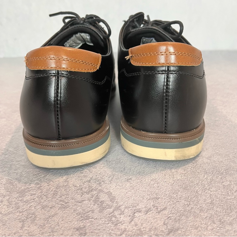 Classy Bruno Marc black and brown Oxford dress shoes men business casual - Picture 10 of 13